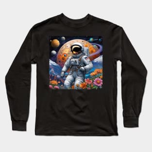 Trippy Astronaut Dreamscape – Cosmic Odyssey 2 Long Sleeve T-Shirt